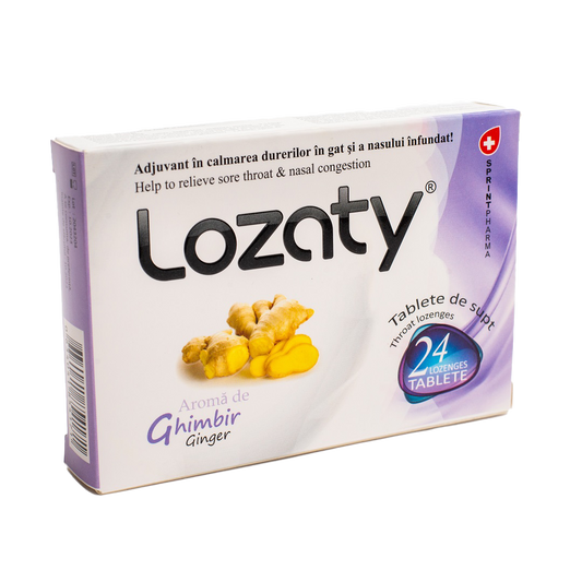 LOZATY GINGER  X 24 LOZENGES